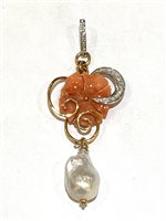 Pendente Silvia Kelly Donna Pezzi Unici in Oro Corallo P397U/30AX-45895 - P397U/30AX-45895